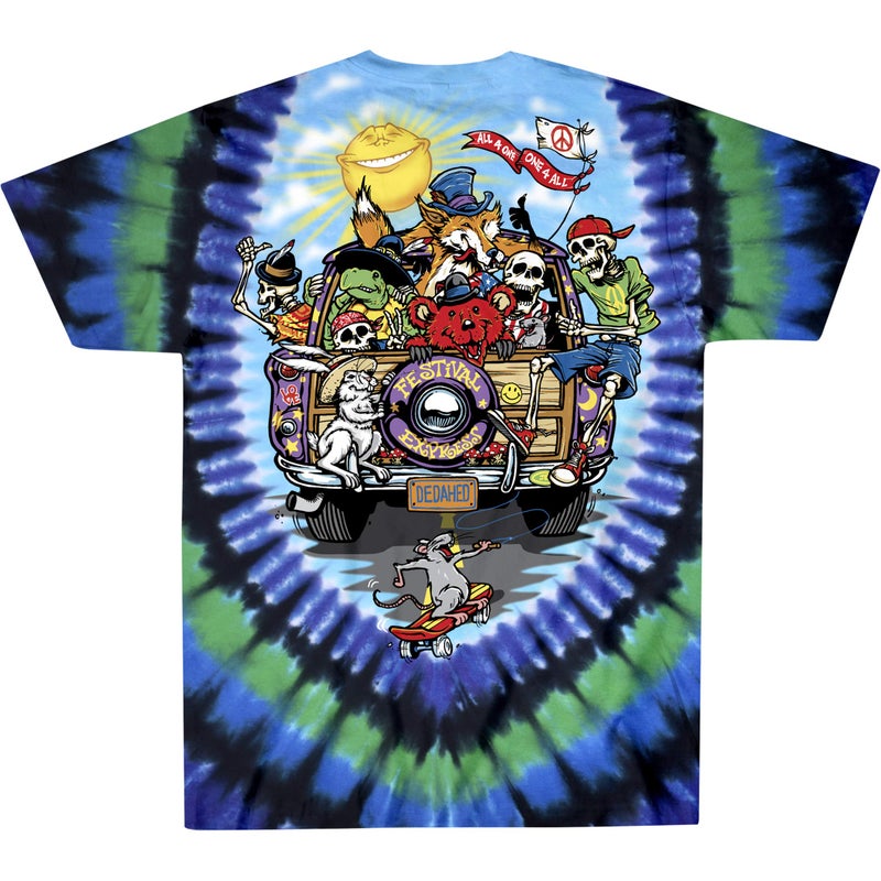 Liquid Blue unisex adult Road Trippin' Short Sleeve T-shirt T Shirt, Tie Dye, X-Large US - Image 3